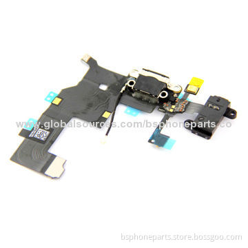 Black Dock Connector, Charging Port Ribbon Flex Cable for iPhone 5
